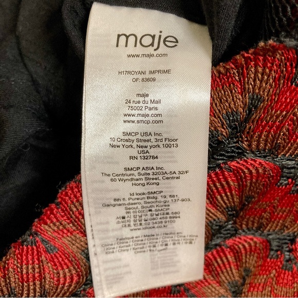 Maje Royani Fit & Flare Bonded Lace Dress - Size 3 - Picture 9 of 12